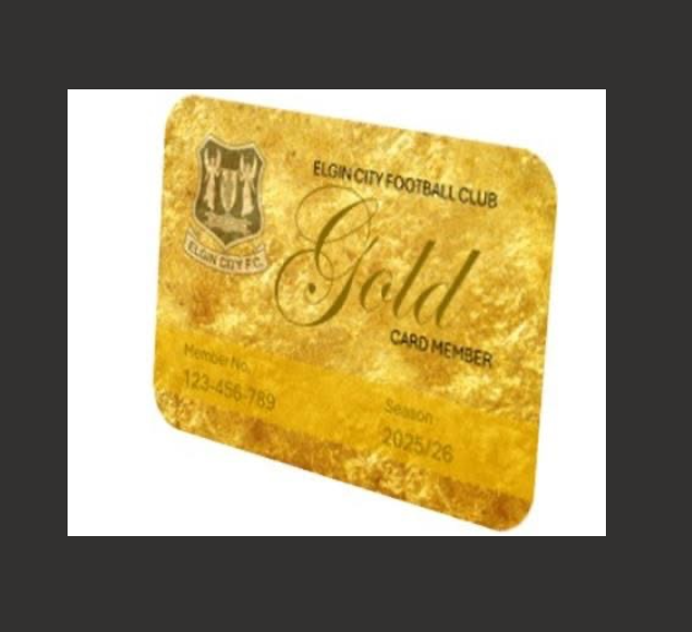 Elgin City matchday Gold Card